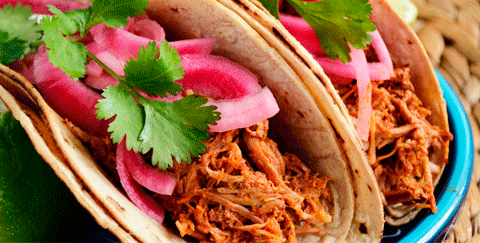 Cochinita pibil para servicio de taquiza