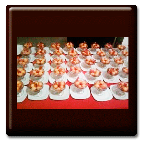 Perlas de melón al oporto